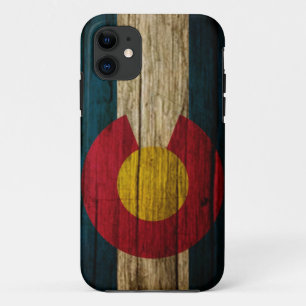 Rustikales Holz Colorado-Flagge Case-Mate iPhone Hülle