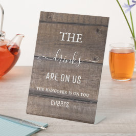 Rustikales Holz Country Hangover Drinks Open Bar S Sockelschild