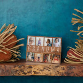 Rustikales Holz Custom 8 Foto Modernes Oma Geschen Fotoplatte (Seite)