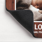 Rustikales Holz Custom Foto Bester Vater je Mousepad (Ecke)