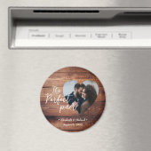 Rustikales Holz Das perfekte Foto im Herzen Magnet (In Situ (Geschirrspüler))