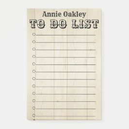 Rustikales Holz, das Personalisiert nach der Ferti Post-it Klebezettel