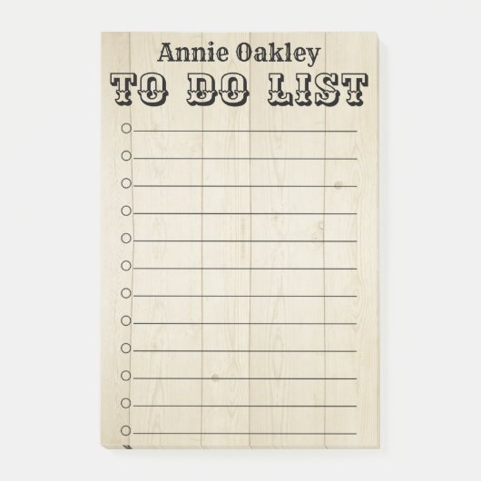 Rustikales Holz, das Personalisiert nach der Ferti Post-it Klebezettel (Vorderseite)