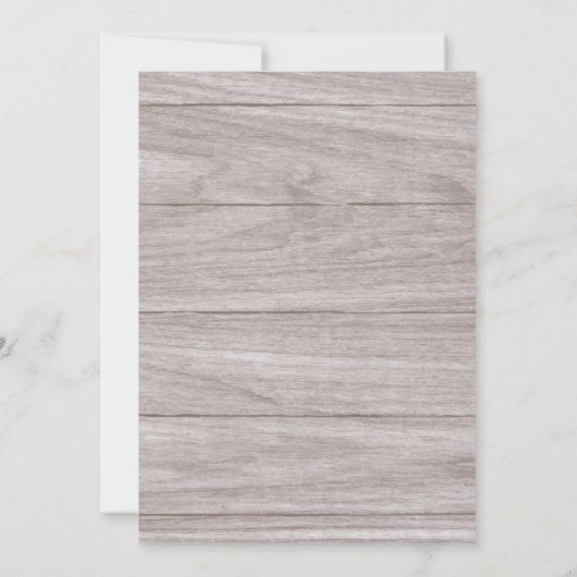 Rustikales Holz, das wir für Hochzeiten einladen Einladung (Rückseite)