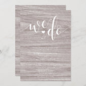 Rustikales Holz, das wir für Hochzeiten einladen Einladung (Vorne/Hinten)