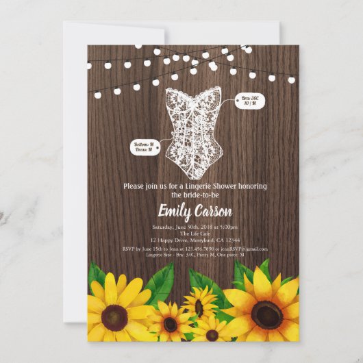 Rustikales Holz der Einladung (Vorderseite)