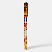 Rustikales Holz dunkelbraun antikes Messingschloss Case-Mate iPhone Hülle (Rückseite / Rechts)