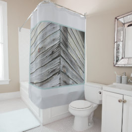 Rustikales Holz Duschvorhang