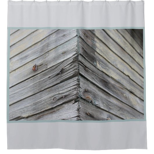Rustikales Holz Duschvorhang (Vorderseite)