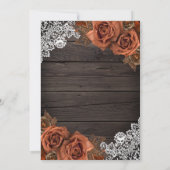 Rustikales Holz Dusty Terracotta Rose Brautparty Einladung (Rückseite)