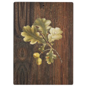 Rustikales Holz, Eichenholz, Acorne, Name Klemmbrett (Rückseite)