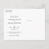 Rustikales Holz Einfach Moderne Minimalistisch Sav Ankündigungspostkarte (Rückseite)