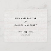 Rustikales Holz Einfach Moderne Minimalistisch Sav Ankündigungspostkarte (Vorderseite)