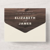 Rustikales Holz Einfach Moderne Minimalistische Ho All In One Einladung (Rückseite)