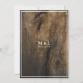 Rustikales Holz Einfache Minimalistische Hochzeit Einladung (Rückseite)