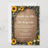 Rustikales Holz Einladung (Vorderseite)