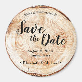 Rustikales Holz Einzigartige Hochzeit Sichern Sie  Magnet (Vorne)