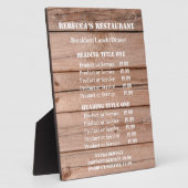 Rustikales Holz Einzigartige Preise/Service Fotoplatte (Seite)