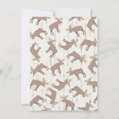 Rustikales Holz Elch und Babydusche Einladung (Rückseite)