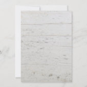 Rustikales Holz elegantes Foto UAWG Hochzeit Einladung (Rückseite)