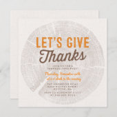 Rustikales Holz | Erntedank Einladung (Vorne/Hinten)