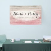 Rustikales Holz errötet rosa Ombre schäbiger Banner (Messeveranstaltung)