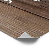 Rustikales Holz Erstellen Sie Ihr eigenes Plakat (Ecke)