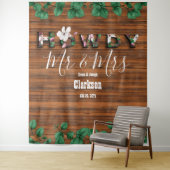 Rustikales Holz Eukalyptus Howdy Mr. Wall Backdrop Wandteppich (Beispiel)