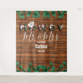 Rustikales Holz Eukalyptus Howdy Mr. Wall Backdrop Wandteppich (Vorderseite)
