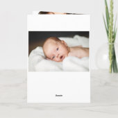 Rustikales Holz Fairy Light Family Name Holiday Fo Karte (Rückseite)