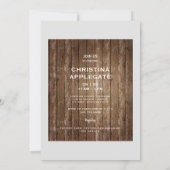 Rustikales Holz Fall Foliage Foto Brautparty Einladung (Rückseite)