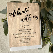 Rustikales Holz feiert mit der Hochzeitsempfehlung Einladung