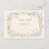 Rustikales Holz Fern Babyduschmaschine Raffle Begleitkarte (Vorderseite)