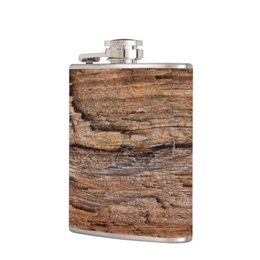 Rustikales Holz Flachmann (Links)