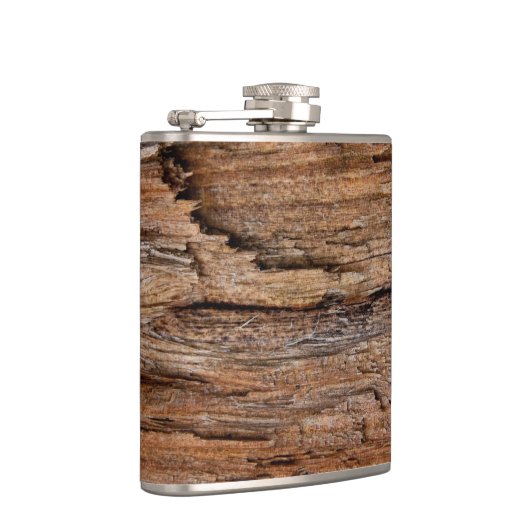 Rustikales Holz Flachmann (Rechts)