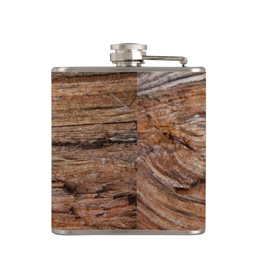 Rustikales Holz Flachmann (Rückseite)