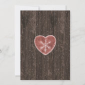 Rustikales Holz Folklorekunst Brautparty Einladung (Rückseite)