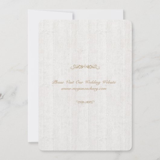 Rustikales Holz Foto Custom Wedding Save the Date (Rückseite)