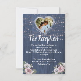 Rustikales Holz Foto Hochzeitskarte RSVP Karte