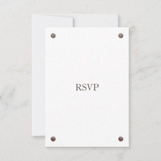 Rustikales Holz-Foto Hochzeitskarten RSVP Karte (Rückseite)