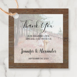 Rustikales Holz Foto Land Hochzeit Vielen Dank Geschenkanhänger