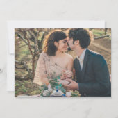 Rustikales Holz Foto Save the Date Hochzeit im Her Einladung (Rückseite)