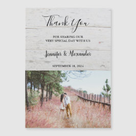 Rustikales Holz Foto Vielen Dank für Ihr Land Hoch Magnetkarte