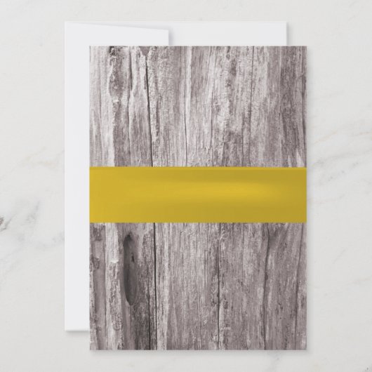 Rustikales Holz & Frangipani Foto Hochzeit Einladung (Rückseite)