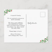 Rustikales Holz Frohe Weihnachten 3 Foto Urlaub Be Ankündigungspostkarte (Rückseite)