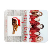 Rustikales Holz Frohe Weihnachten - Foto Magnet (Horizontal)