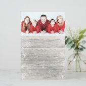 Rustikales Holz Frohe Weihnachtsfeier - Stationery Briefpapier (Stehend Vorderseite)