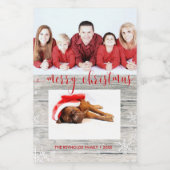 Rustikales Holz Frohe Weihnachtsfeiertage - Lebens Lebensmitteletikett (Einzelnes Label)