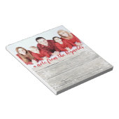 Rustikales Holz Frohe Weihnachtszeit Foto - Notepa Notizblock (angewinkelt)