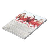 Rustikales Holz Frohe Weihnachtszeit Foto - Notepa Notizblock (Rotiert)